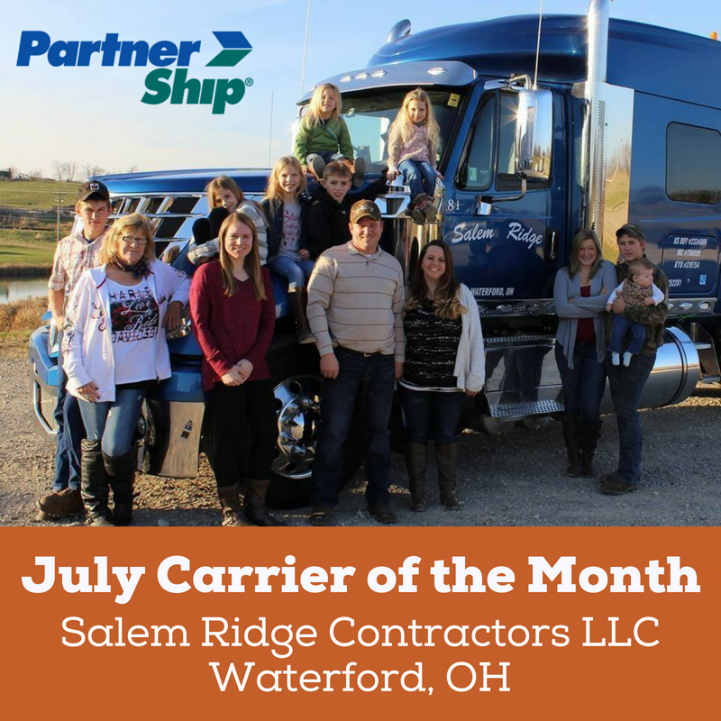 PartnerShip Loves Our Carriers! Here is Our July 2018 Carrier of the Month